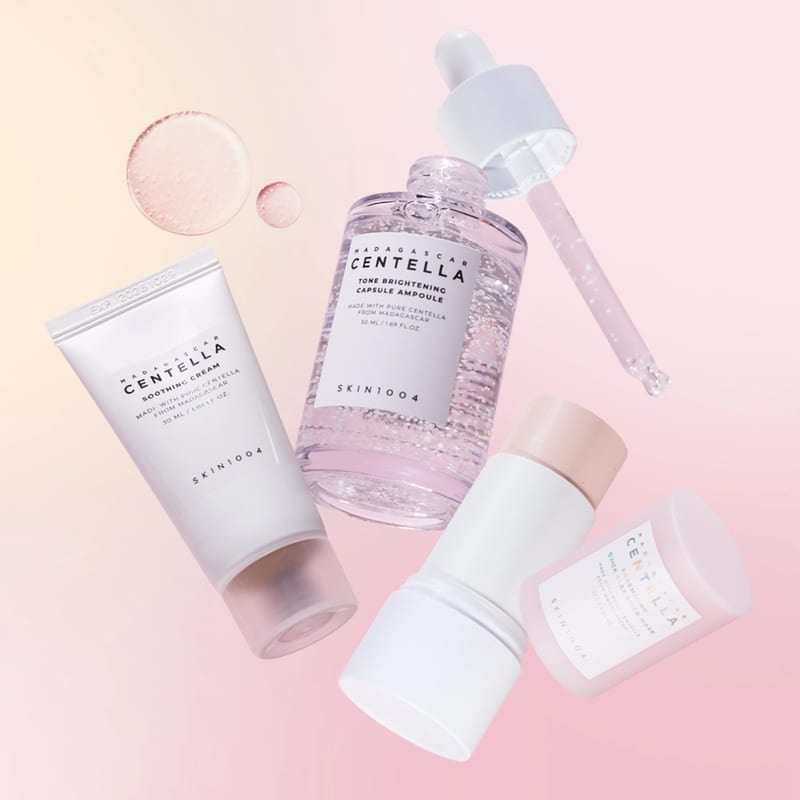 Skin1004 Ampoule + Mask + Cream Set professional product photo ready to upload to shopify