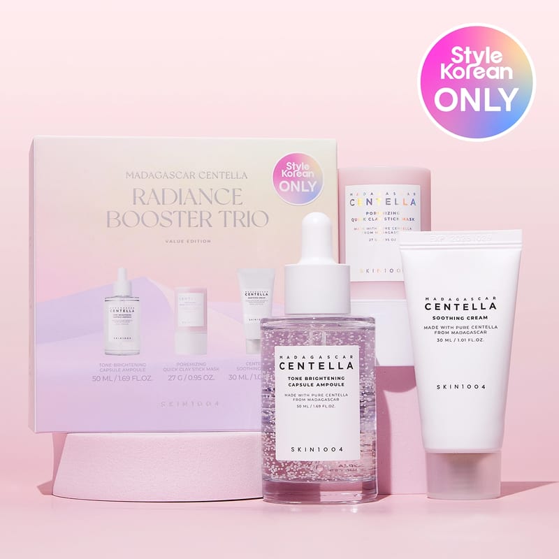 Skin1004 Ampoule + Mask + Cream Set professional product photo ready to upload to shopify