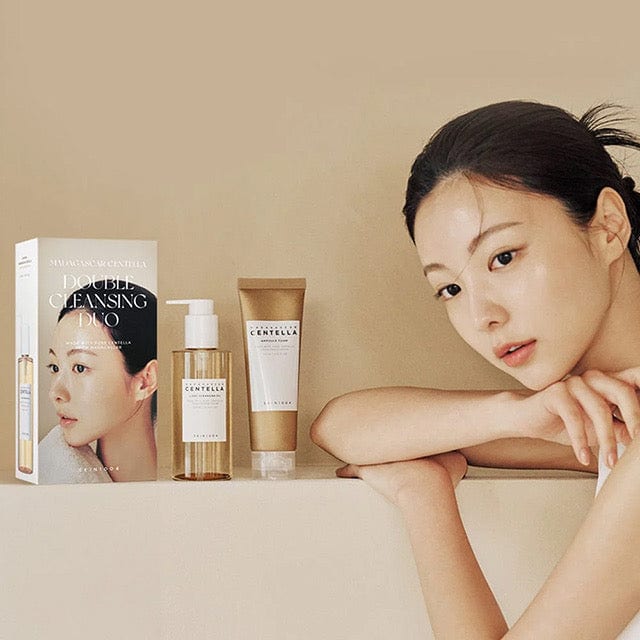Skin1004 Madagascar Centella Double Cleansing Duo professional product photo ready to upload to shopify