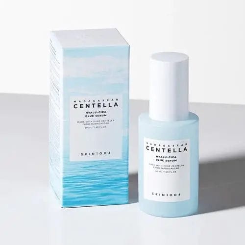 Skin1004 Madagascar Centella Hyalu-Cica Blue Serum 30ml professional product photo ready to upload to shopify