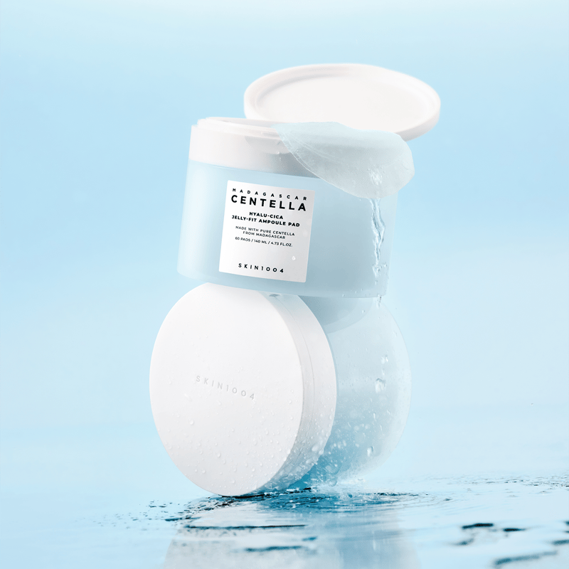 Skin1004 Madagascar Centella Hyalu-Cica Jelly-Fit Ampoule Pad 60pads professional product photo ready to upload to shopify