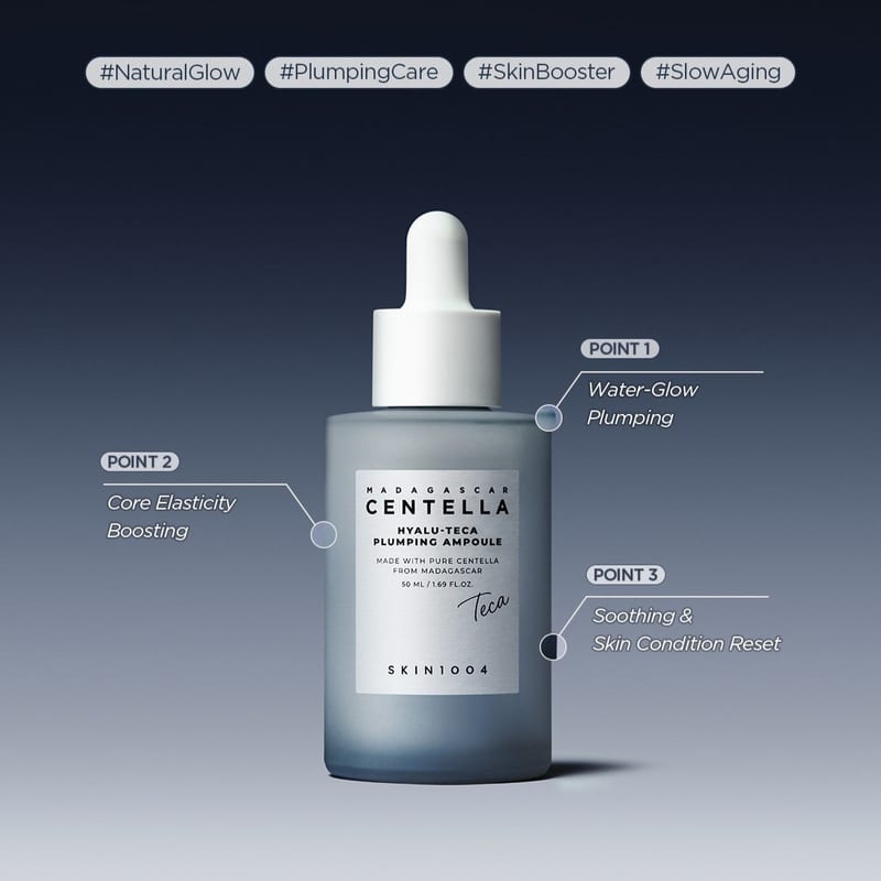Skin1004 Madagascar Centella Hyalu-Teca Plumping Ampoule 50ml professional product photo ready to upload to shopify
