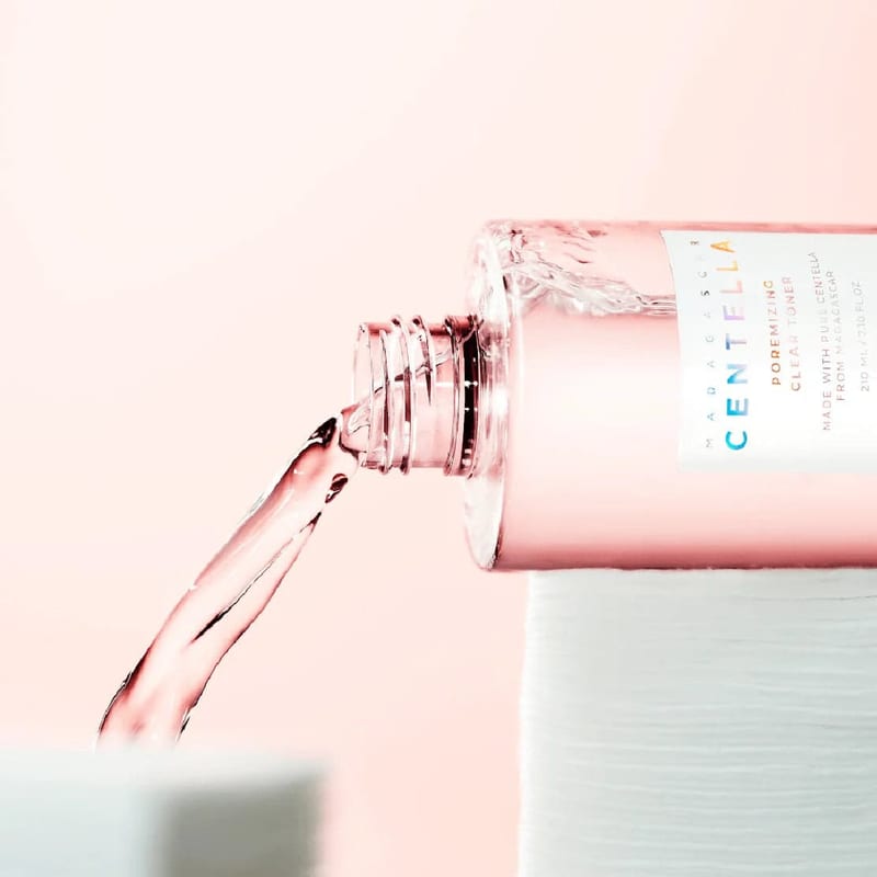 Skin1004 Madagascar Centella Poremizing Clear Toner 210ml professional product photo ready to upload to shopify
