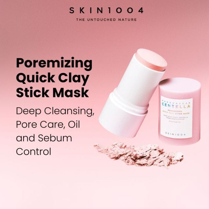 Skin1004 Madagascar Centella Poremizing Quick Clay Stick Mask 27g professional product photo ready to upload to shopify