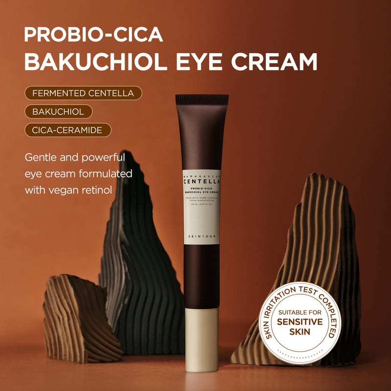 Skin1004 Madagascar Centella Probio-Cica Bakuchiol Eye Cream 20ml professional product photo ready to upload to shopify