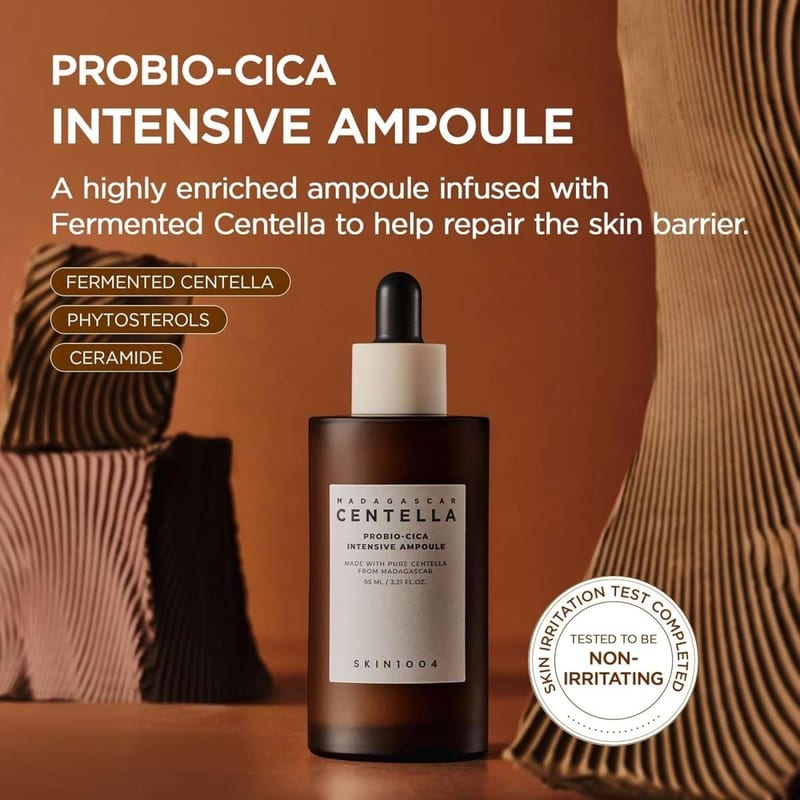 Skin1004 Madagascar Centella Probio-Cica Intensive Ampoule 95ml professional product photo ready to upload to shopify