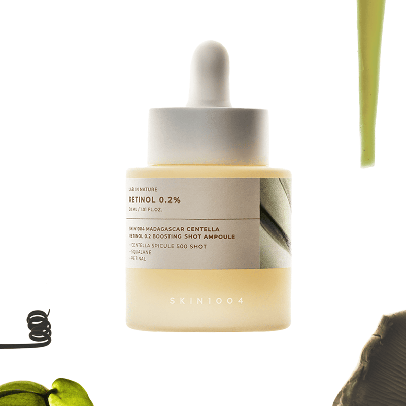 Skin1004 Madagascar Centella Retinol 0.2 Boosting Shot Ampoule 30ml professional product photo ready to upload to shopify
