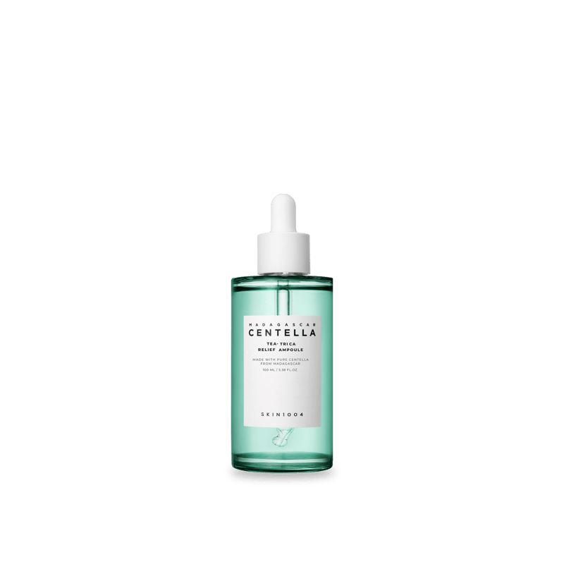 Skin1004 MADAGASCAR CENTELLA TEA-TRICA RELIEF AMPOULE 100ml professional product photo ready to upload to shopify