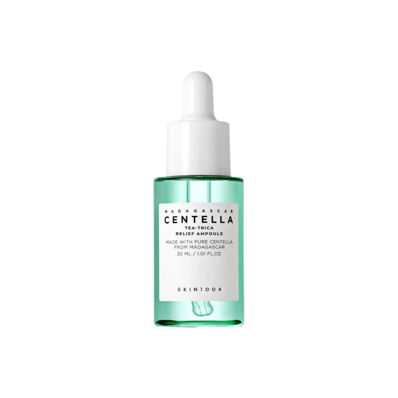 Skin1004 MADAGASCAR CENTELLA TEA-TRICA RELIEF AMPOULE 30ml professional product photo ready to upload to shopify