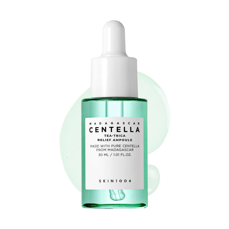 Skin1004 MADAGASCAR CENTELLA TEA-TRICA RELIEF AMPOULE 30ml professional product photo ready to upload to shopify