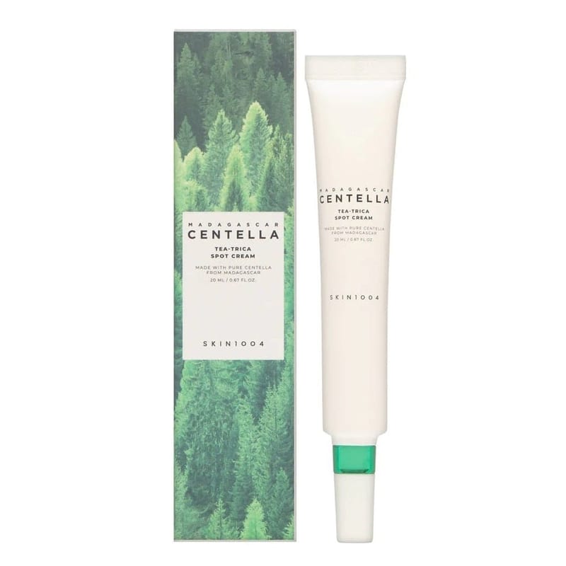 Skin1004 Madagascar Centella Tea-Trica Spot Cream 20ml professional product photo ready to upload to shopify