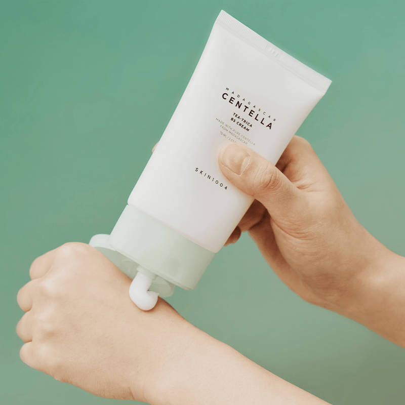 Skin1004 Madagascar Centella Teatreeca B5 Cream 75ml professional product photo ready to upload to shopify