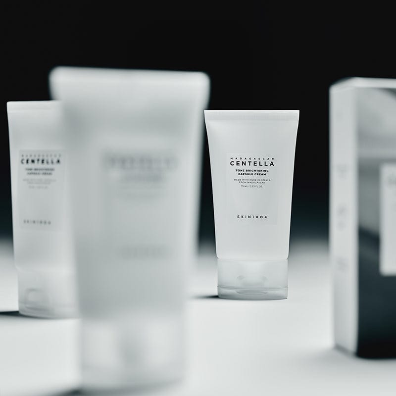 Skin1004 Madagascar Centella Tone Brightening Capsule Cream 75ml professional product photo ready to upload to shopify