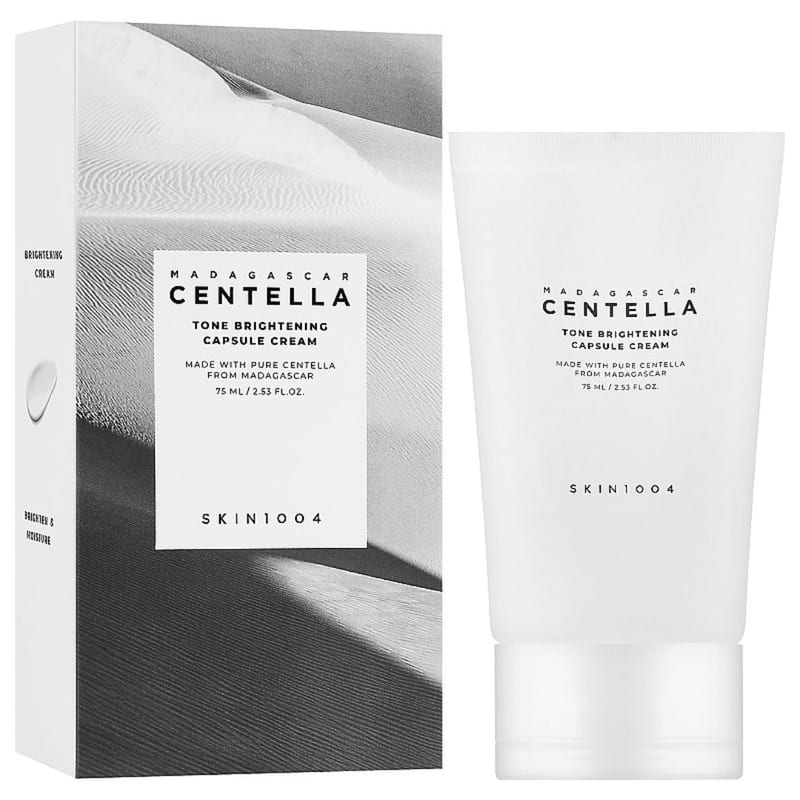 Skin1004 Madagascar Centella Tone Brightening Capsule Cream 75ml professional product photo ready to upload to shopify