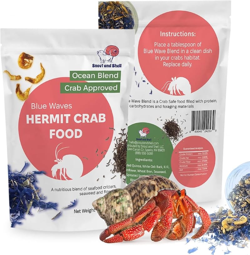 Snout and Shell Hermit Crab Food professional product photo ready to upload to shopify