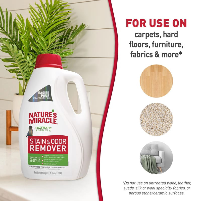 Stain & Odor Remover for Cats Citrus Scent 128 Fl Oz professional product photo ready to upload to shopify