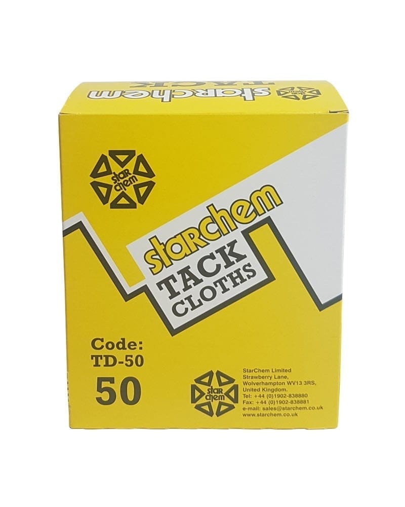 Starchem Box 50 Tack Rags professional product photo ready to upload to shopify