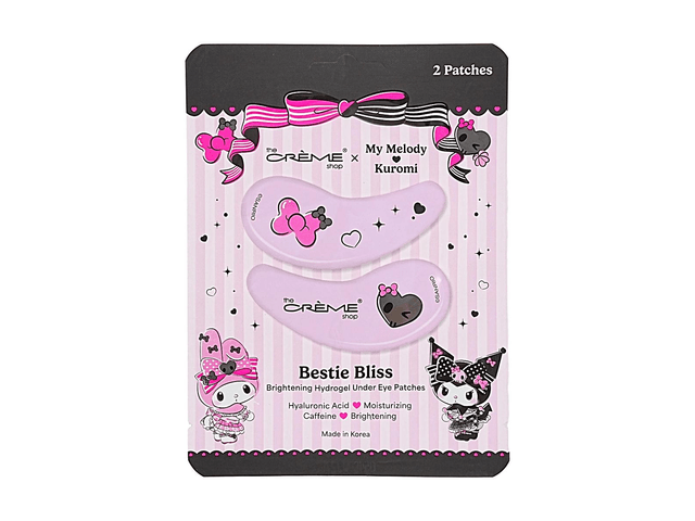 The Creme Shop My Melody & Kuromi Brightening Hydrogel Under Eye Patches professional product photo ready to upload to shopify