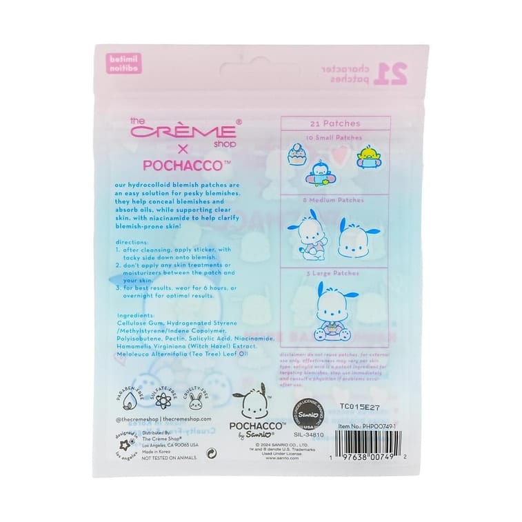 The Creme Shop Pochacco Blemish Patch professional product photo ready to upload to shopify