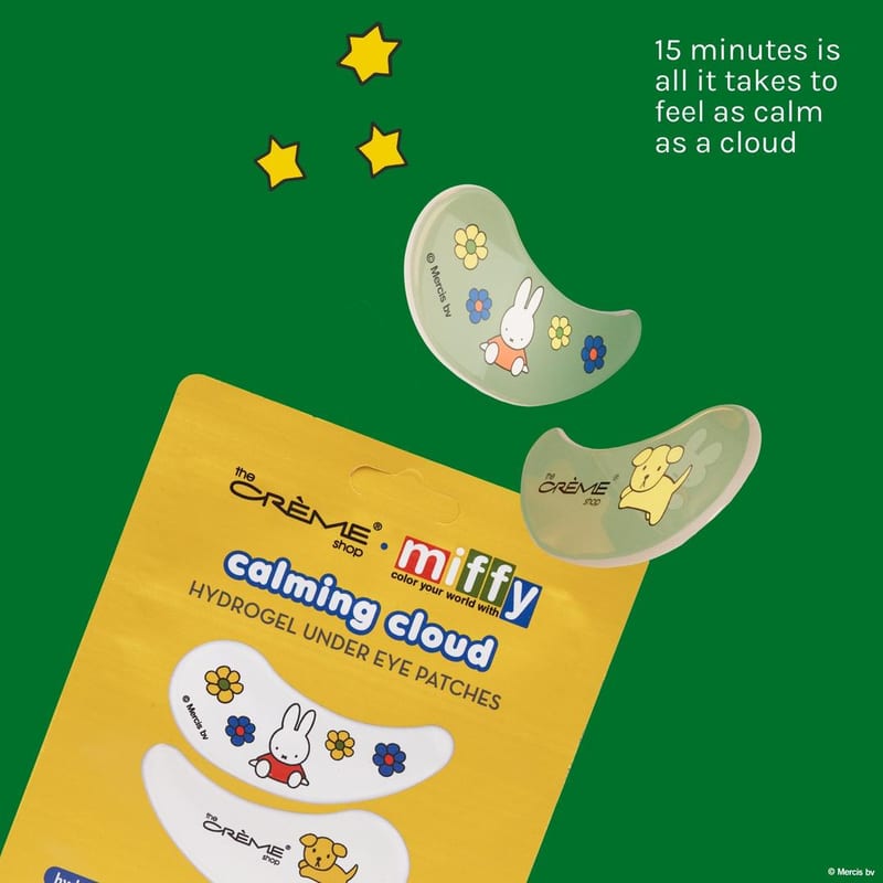 The Creme Shop MIFFY Calming Cloud Hydrogel Under Eye Patches professional product photo ready to upload to shopify
