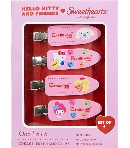 Sanrio Hello Kitty Crease-free Hair Clip (4PC) professional product photo ready to upload to shopify