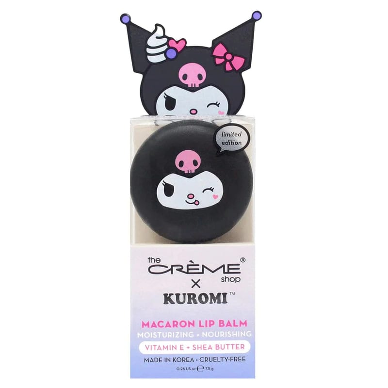 The Creme Shop Sanrio Kuromi Macaron Lip Balm - Blueberry Smoothie professional product photo ready to upload to shopify
