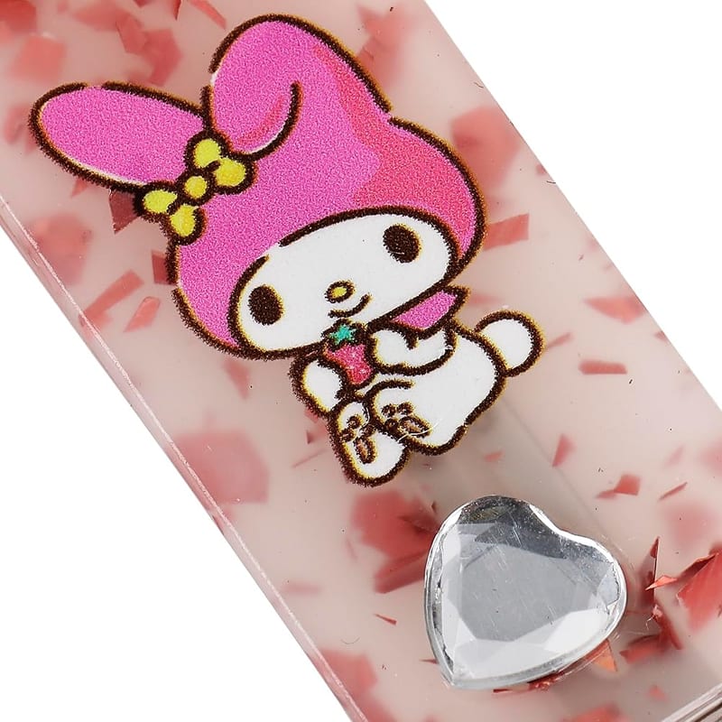 Sanrio My Melody & Kuromi Crease-free Hair Clip (4PC) professional product photo ready to upload to shopify