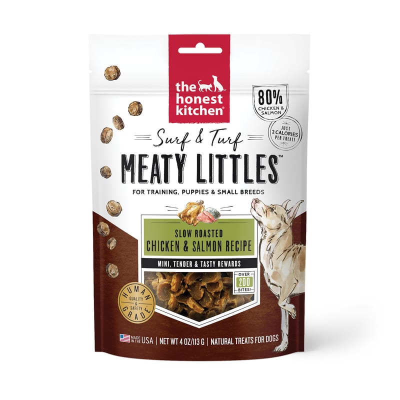 THE HONEST KITCHEN Dog Beef & Salmon Meaty Littles Treats professional product photo ready to upload to shopify