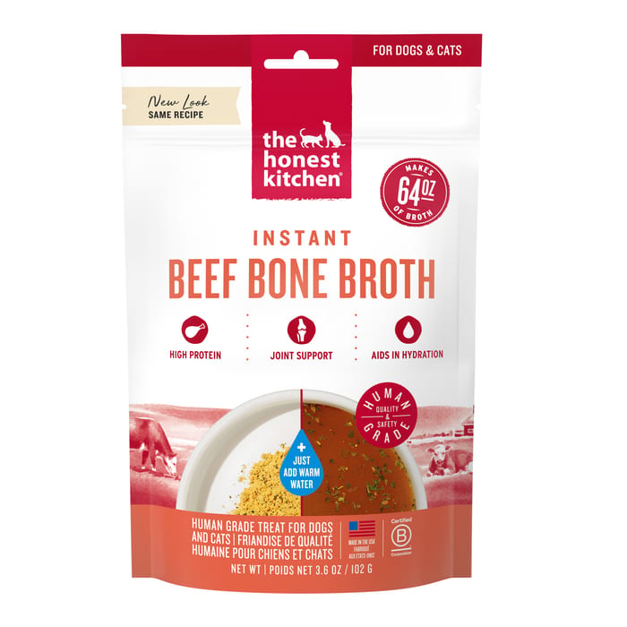 THE HONEST KITCHEN Dog & Cat Instant Beef Bone Broth Powder With Turmeric professional product photo ready to upload to shopify