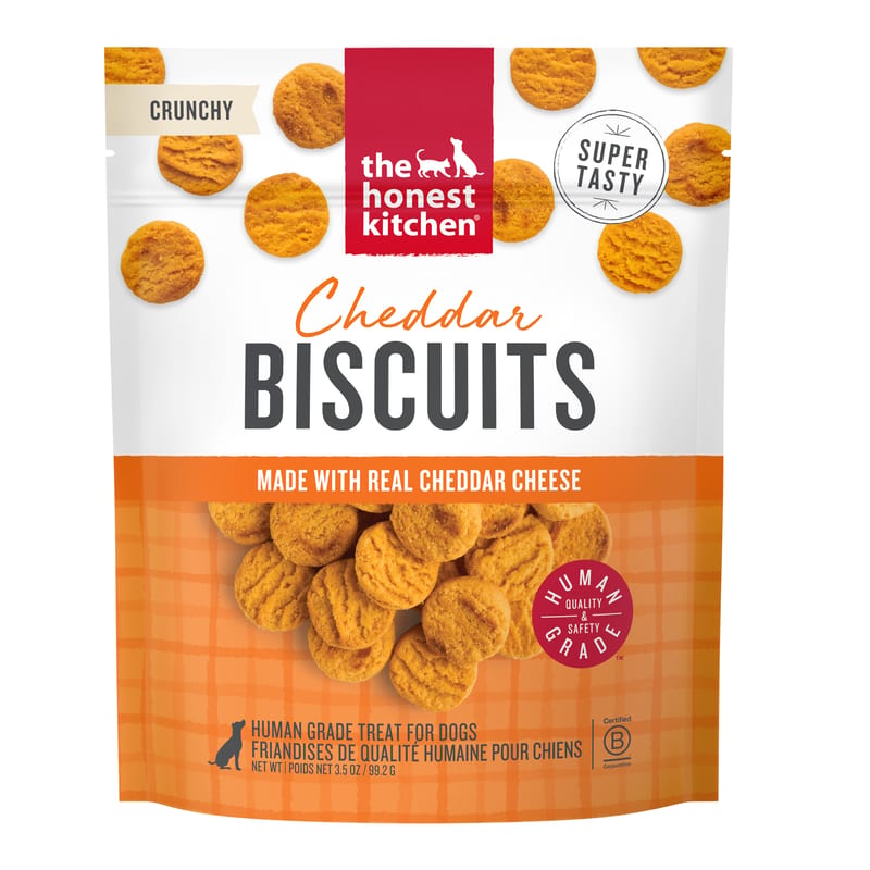 THE HONEST KITCHEN Dog Cheddar Biscuits Treats professional product photo ready to upload to shopify