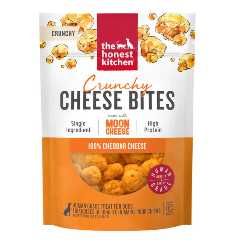 THE HONEST KITCHEN Dog Crunchy Cheddar Cheese Bites professional product photo ready to upload to shopify