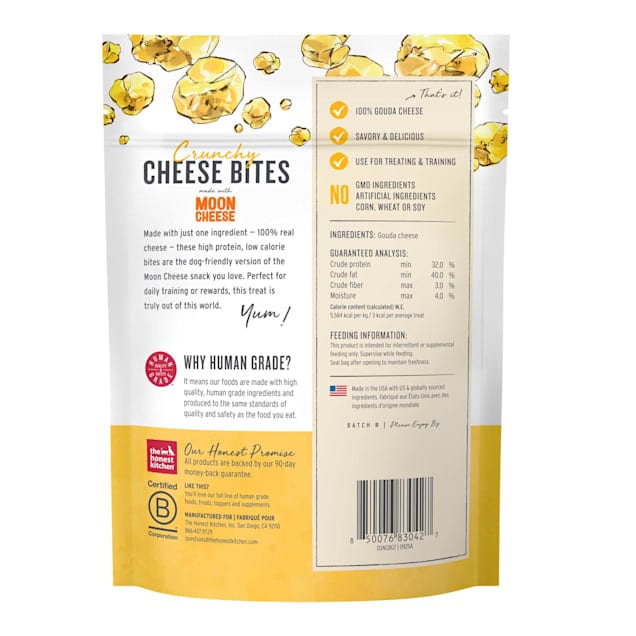 THE HONEST KITCHEN Dog Crunchy Gouda Cheese Bites professional product photo ready to upload to shopify