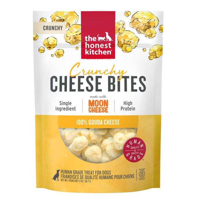 THE HONEST KITCHEN Dog Crunchy Gouda Cheese Bites professional product photo ready to upload to shopify