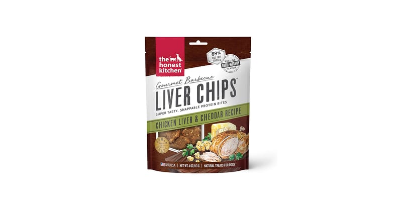 The Honest Kitchen Dog Gourmet Chicken Liver & Cheddar Chips Treats professional product photo ready to upload to shopify