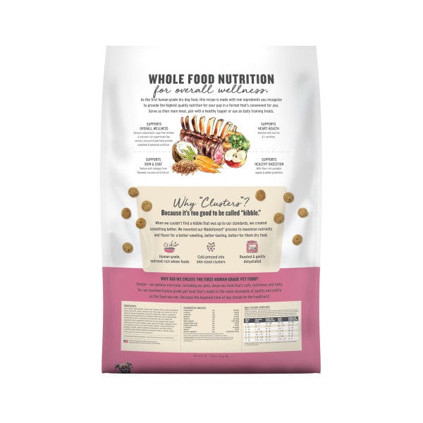 THE HONEST KITCHEN Grain Free Lamb Whole Food Clusters Kibble 4 lb professional product photo ready to upload to shopify