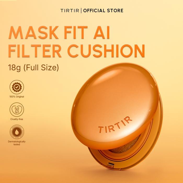 TIRTIR AI Filter Cushion 22N Shell Beige professional product photo ready to upload to shopify