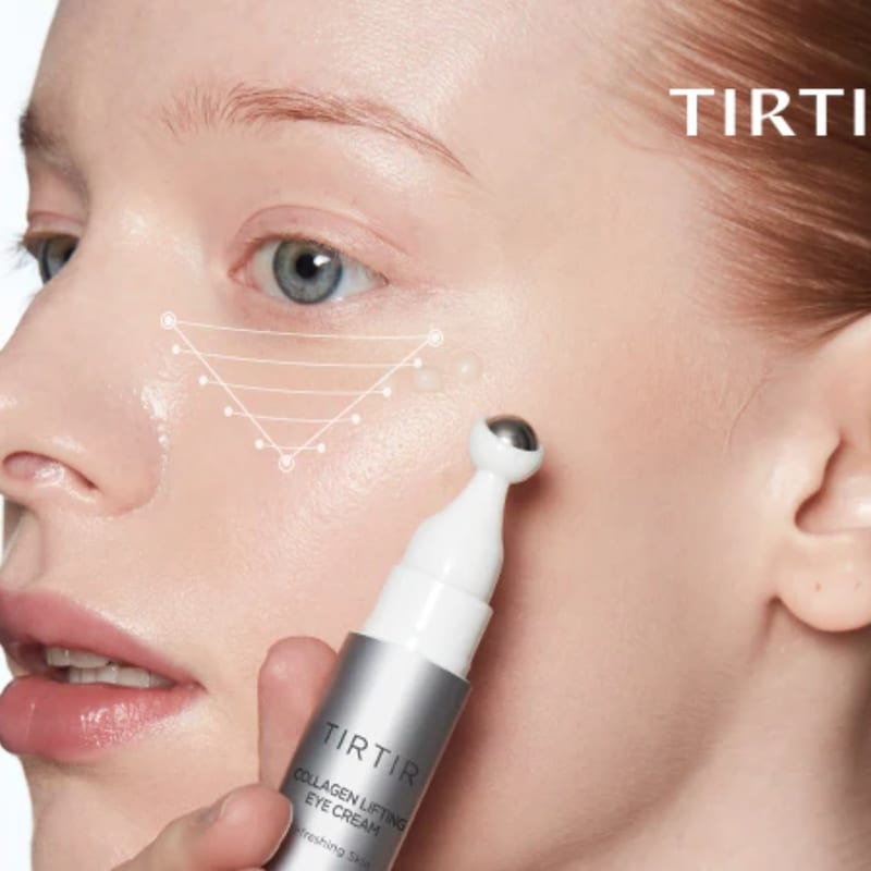 TIRTIR Collagen Lifting Eye Cream 15ml professional product photo ready to upload to shopify