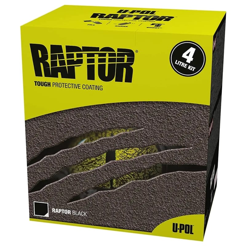 U-POL Raptor Bed Liner Black professional product photo ready to upload to shopify