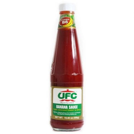 UFC Banana Sauce 320g professional product photo ready to upload to shopify