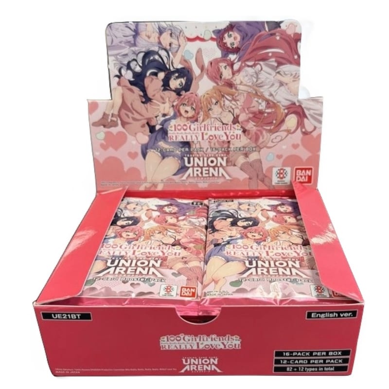 Union Arena 100 Girlfriends Booster Box professional product photo ready to upload to shopify