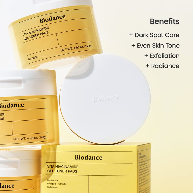 Vita Niacinamide Gel Toner Pad professional product photo ready to upload to shopify