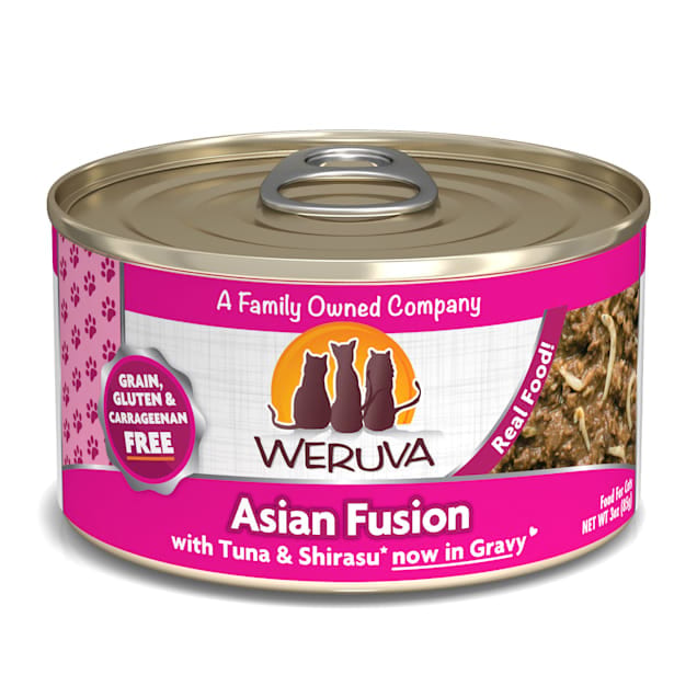 Weruva Asian Fusion with Tuna and Shirasu 3 oz professional product photo ready to upload to shopify