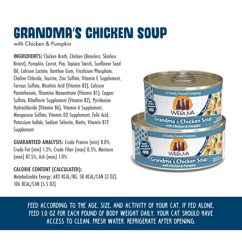 WERUVA CAT CHICKEN SOUP 5.5OZ professional product photo ready to upload to shopify