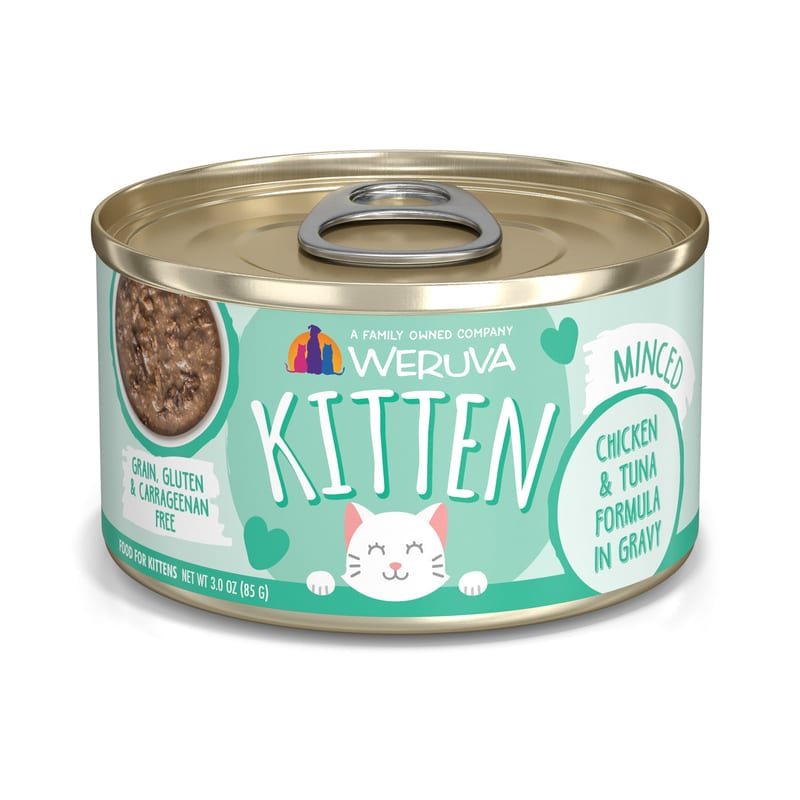 WERUVA CAT KITTEN CHICKEN & TUNA FORMULA IN GRAVY 3OZ professional product photo ready to upload to shopify