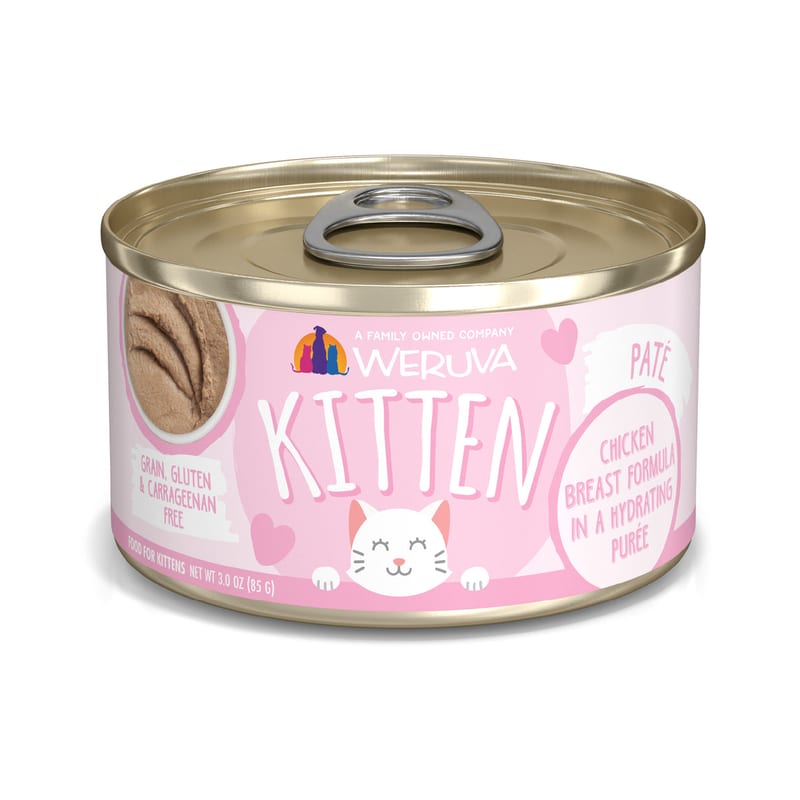 WERUVA Cat Kitten Hydrating Puree Chicken Breast Formula 3oz professional product photo ready to upload to shopify