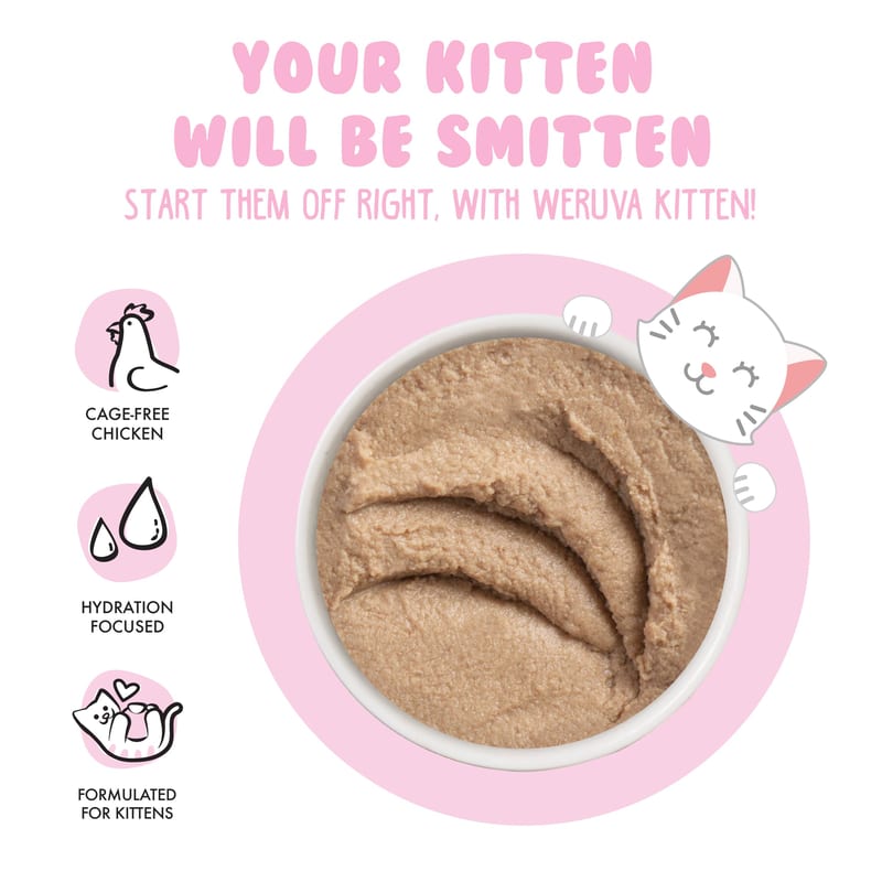WERUVA Cat Kitten Hydrating Puree Chicken Breast Formula 3oz professional product photo ready to upload to shopify