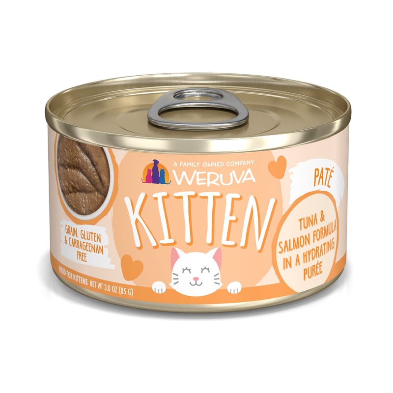 WERUVA CAT KITTEN HYDRATING PUREE TUNA & SALMON FORMULA professional product photo ready to upload to shopify