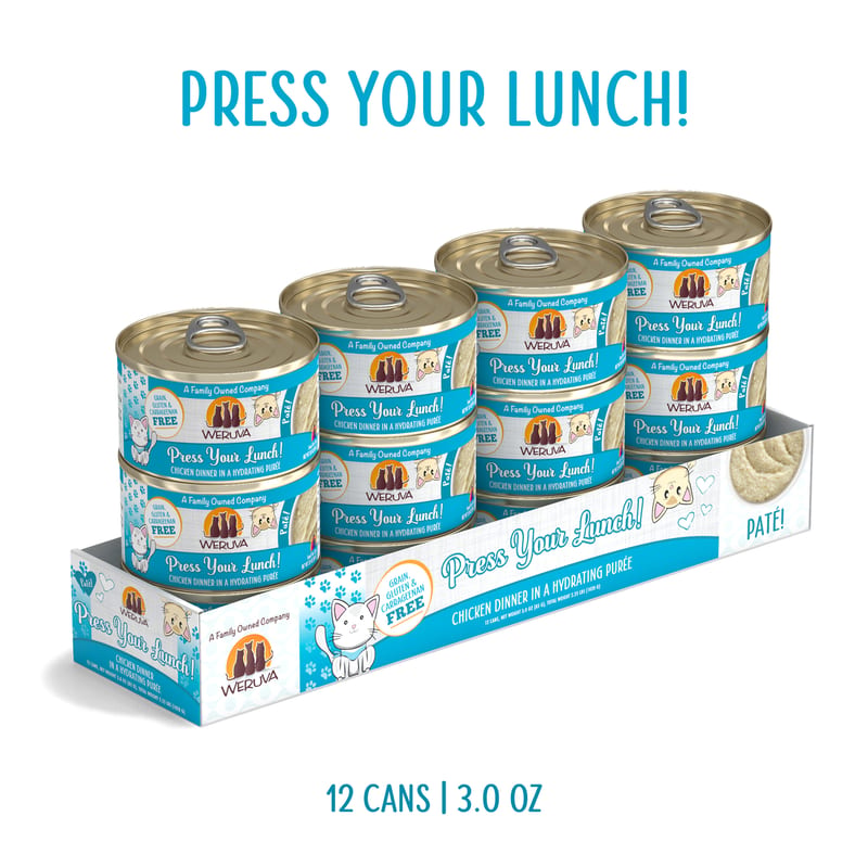 WERUVA Cat Pate Press Your Lunch 5.5oz 8 Pack professional product photo ready to upload to shopify