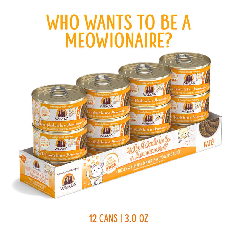 WERUVA Cat Pâté Who Wants to Be a Meowionaire 3oz professional product photo ready to upload to shopify