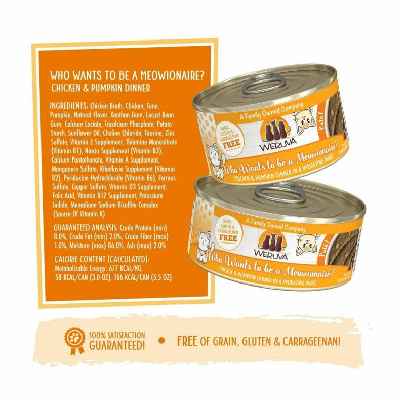 WERUVA Cat Pâté Who Wants to Be a Meowionaire 3oz professional product photo ready to upload to shopify